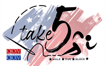 Join us for Quilts of Valor Take Five – Walk, Run, Block!